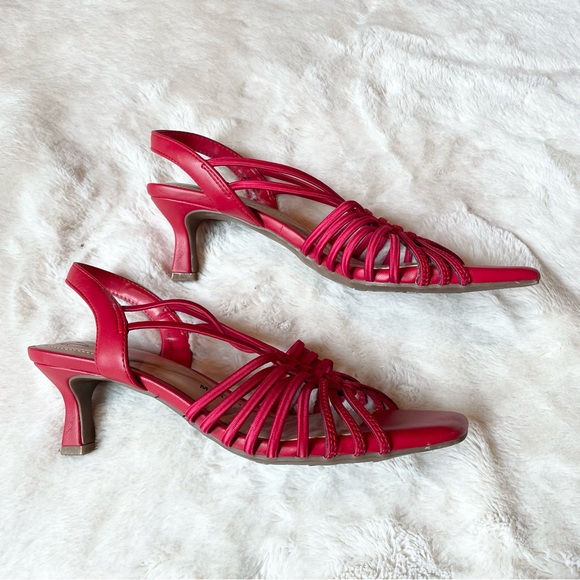 Impo Stretch Eden Red Memory Foam Open Toe Sandal 8 - Picture 2 of 10